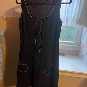 Nanette Lepore Black Mini Dress with White Accents